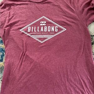 Billabong Burgundy Tee with White Logo
